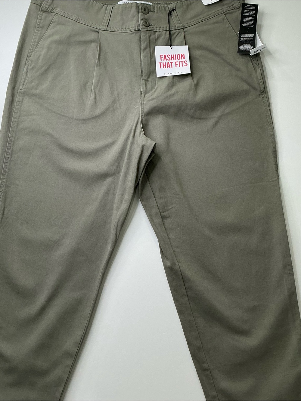 Celebrity Pink High Rise Pants Olive Large 18 New